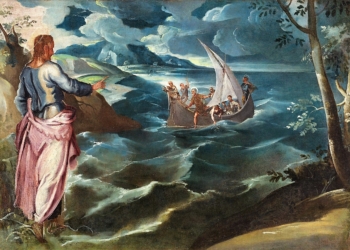 Jacopo Tintoretto (Italian, 1518 - 1594 ), Christ at the Sea of Galilee, c. 1575/1580, oil on canvas, Samuel H. Kress Collection